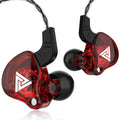 Rotes QKZ AK6 Hi-Res In-Ear-Headset mit Mikrofon