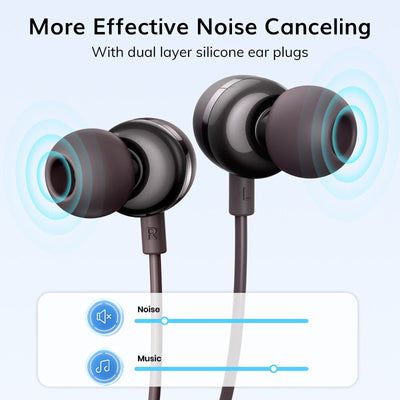 Premium Metall Headset In-Ear Kopfhörer F36 Surround Super Bass braun Hardcase