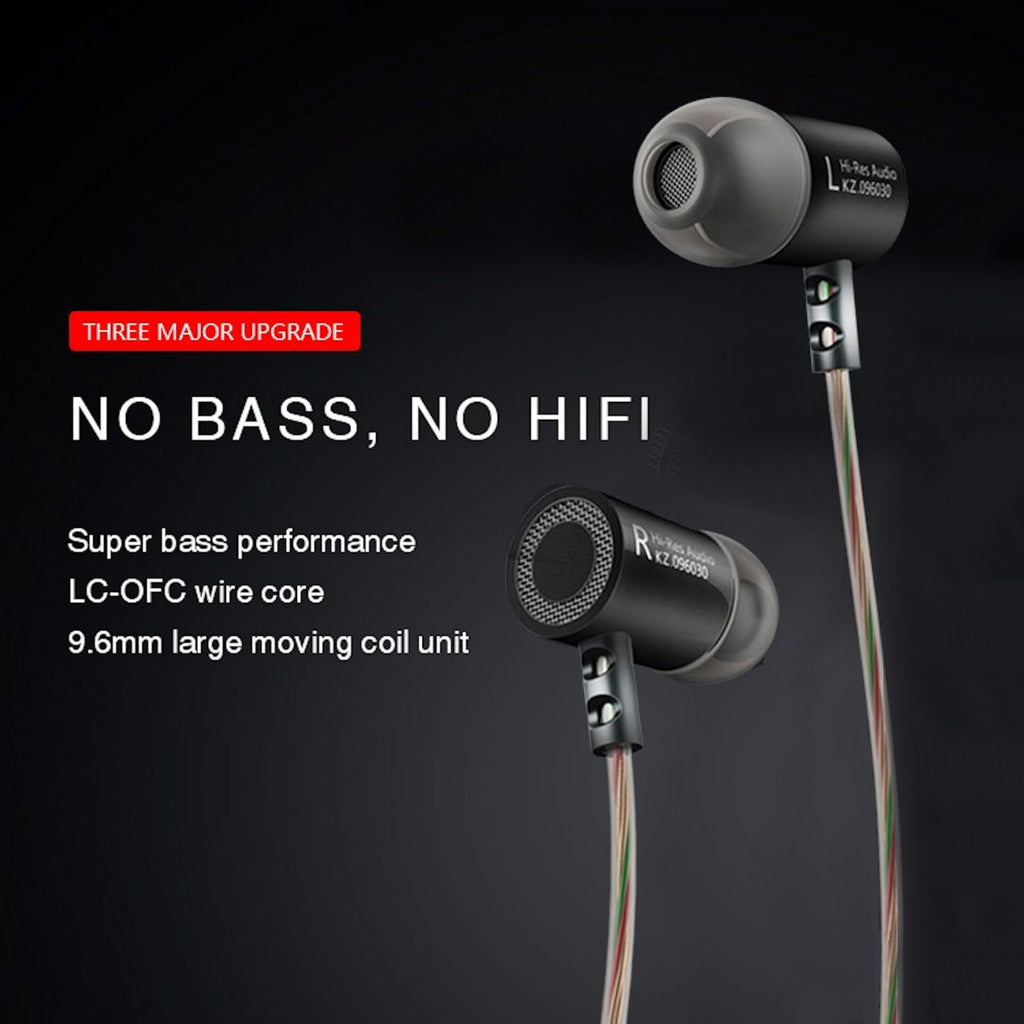 Schwarze KZ Z1 High-End In-Ear-Kopfhörer mit Hardcase