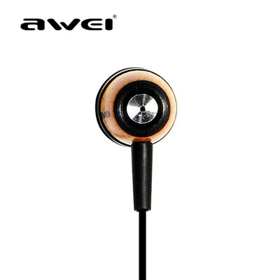 AWEI ES-Q9 Super Bass Holz In-Ear Headphones Earphones Holzton hellbraun