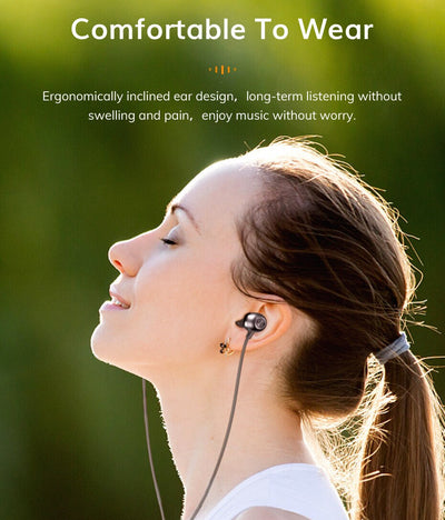 Premium Metall Headset In-Ear Kopfhörer F36 Surround Super Bass braun Hardcase