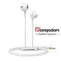 Weißes Langsdom E5 Metall In-Ear-Headset