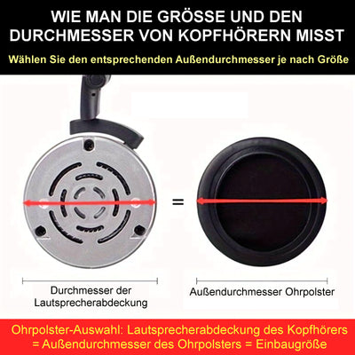 Ohrpolster Kissen für Kopfhörer 45 - 110mm Durchmesser wrinkled