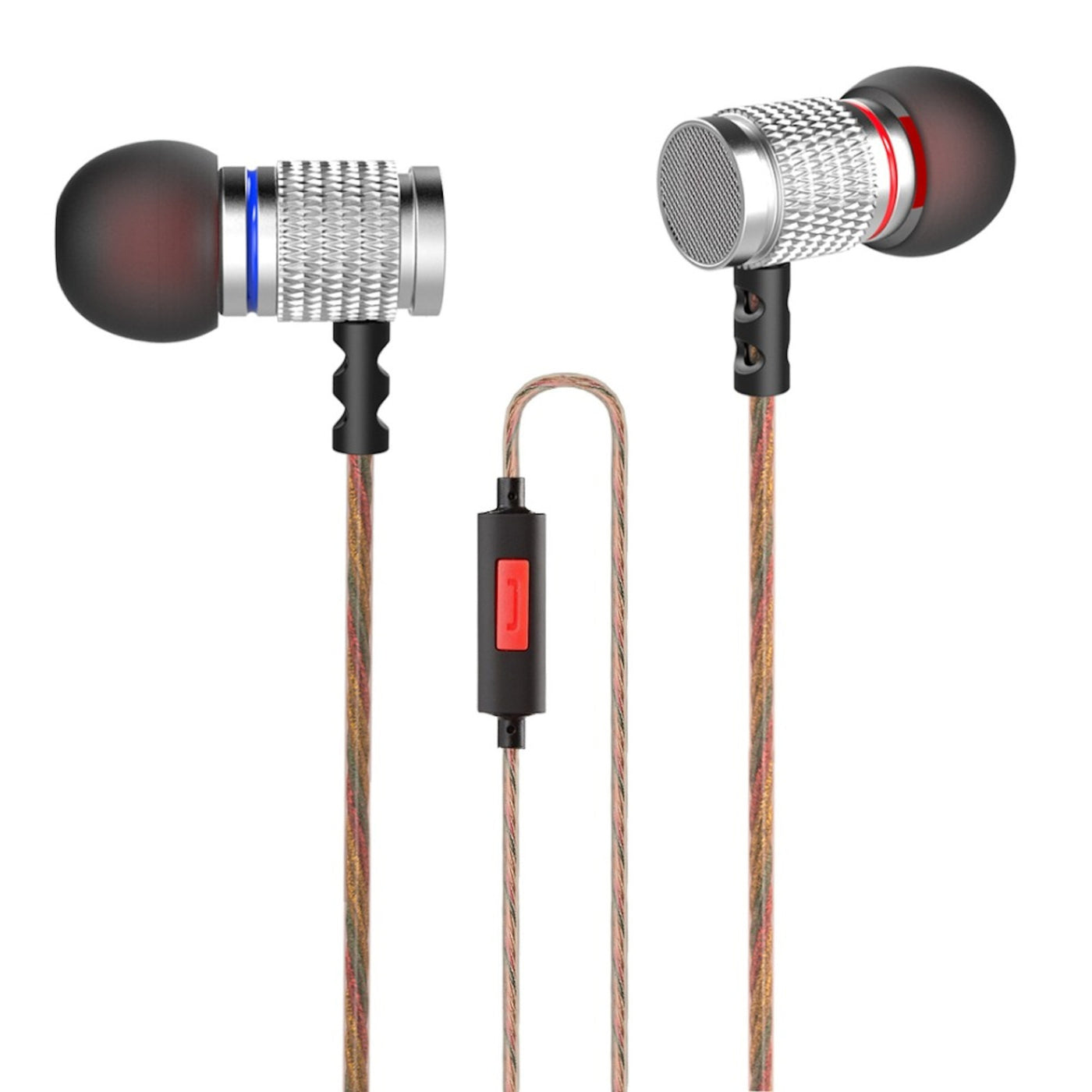 High-End Headset Kopfhörer KZ ED2 HS Professional Silber In-Ear in PU Hardcase