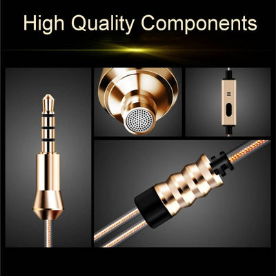 Super Bass In-Ear Kopfhörer KZ X6 X6HS Gold High-End Headset Headphones PU Case