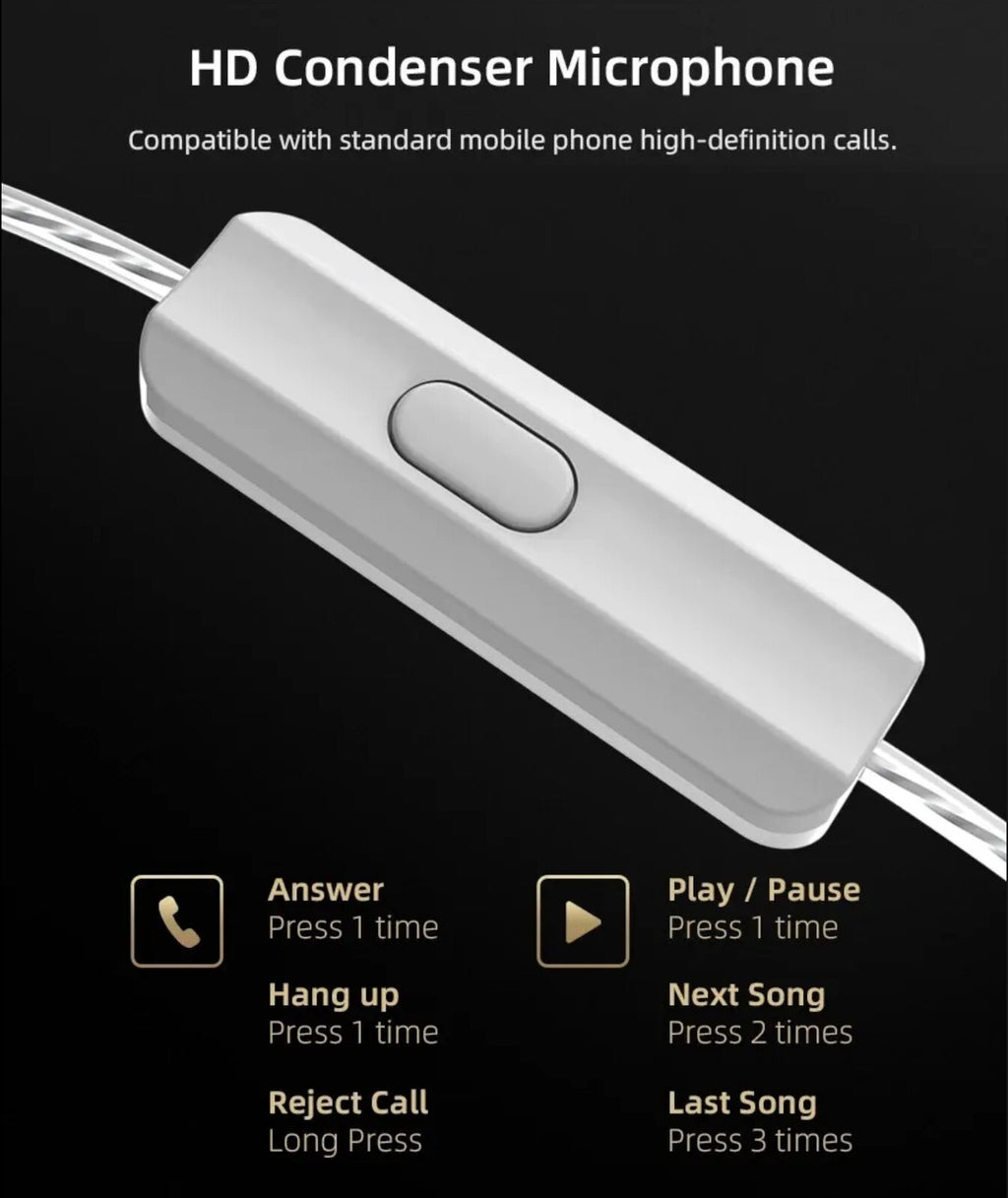 Schwarzes KZ ZEX 3-Treiber In-Ear-Headset