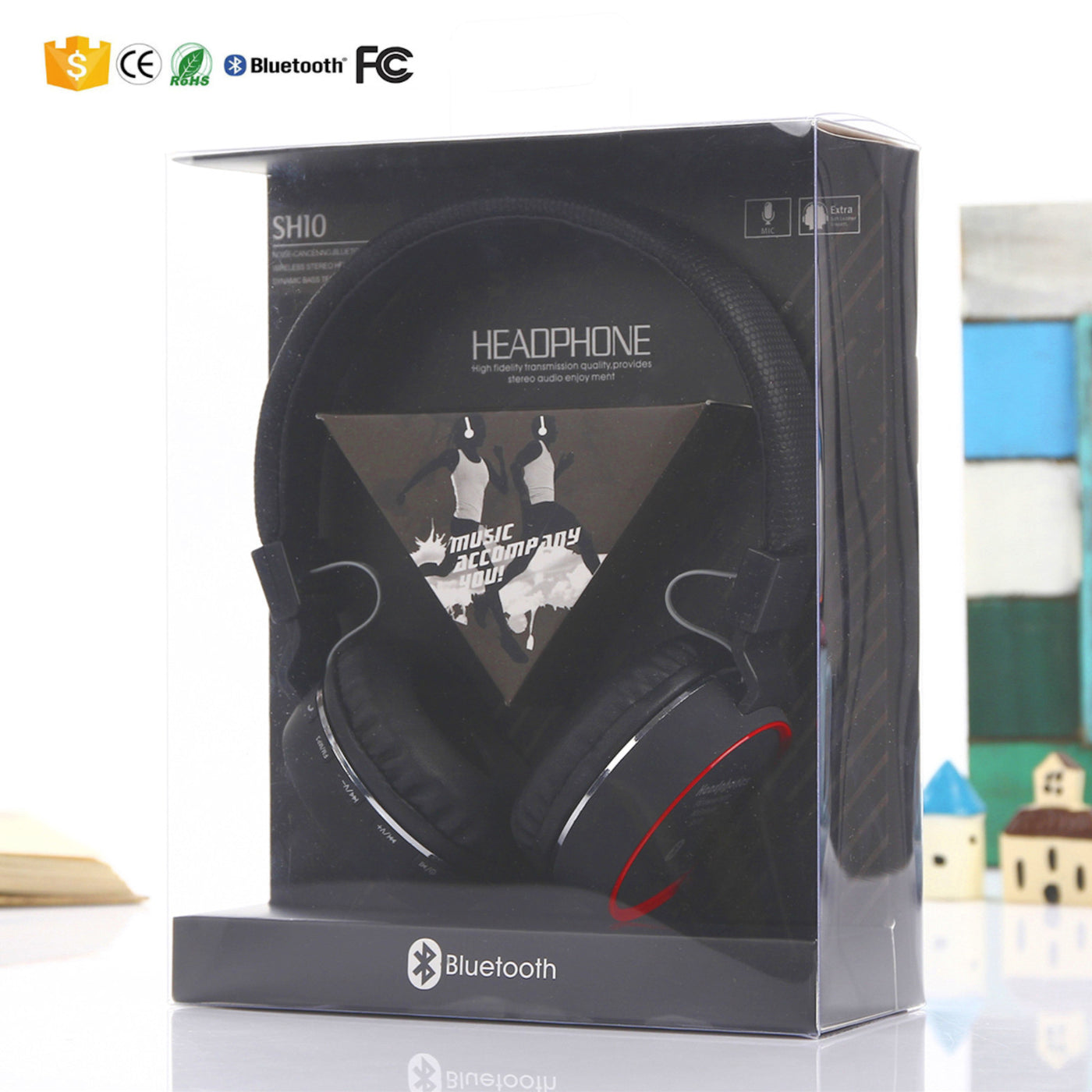 Super Bass Bluetooth Kopfhörer/Headset SH10 Wireless Headphone TF-Karte 3.5 mm