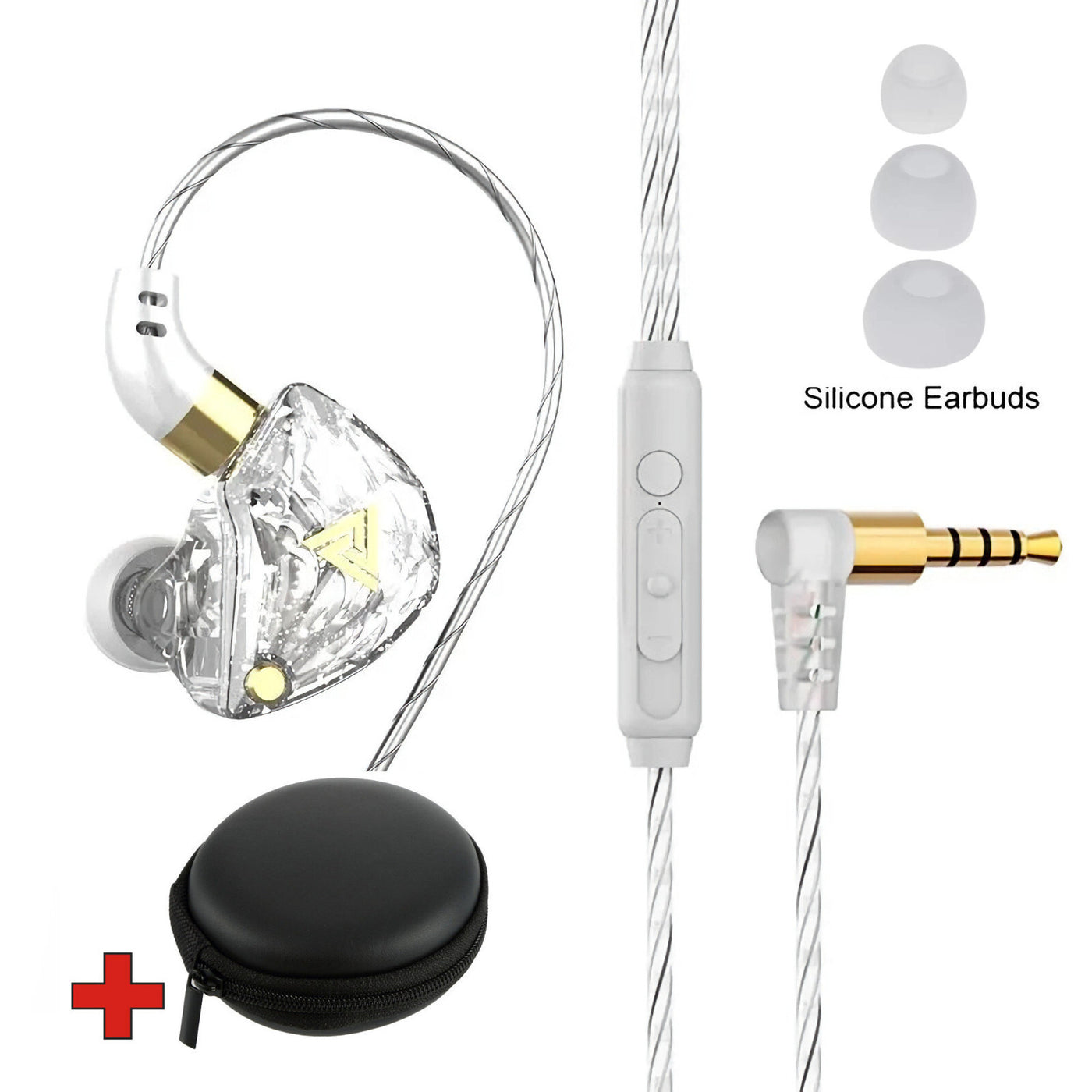 Premium Headset Kopfhörer QKZ SK8 HiFi In-Ear-Headset Ohrhörer + Hardcase