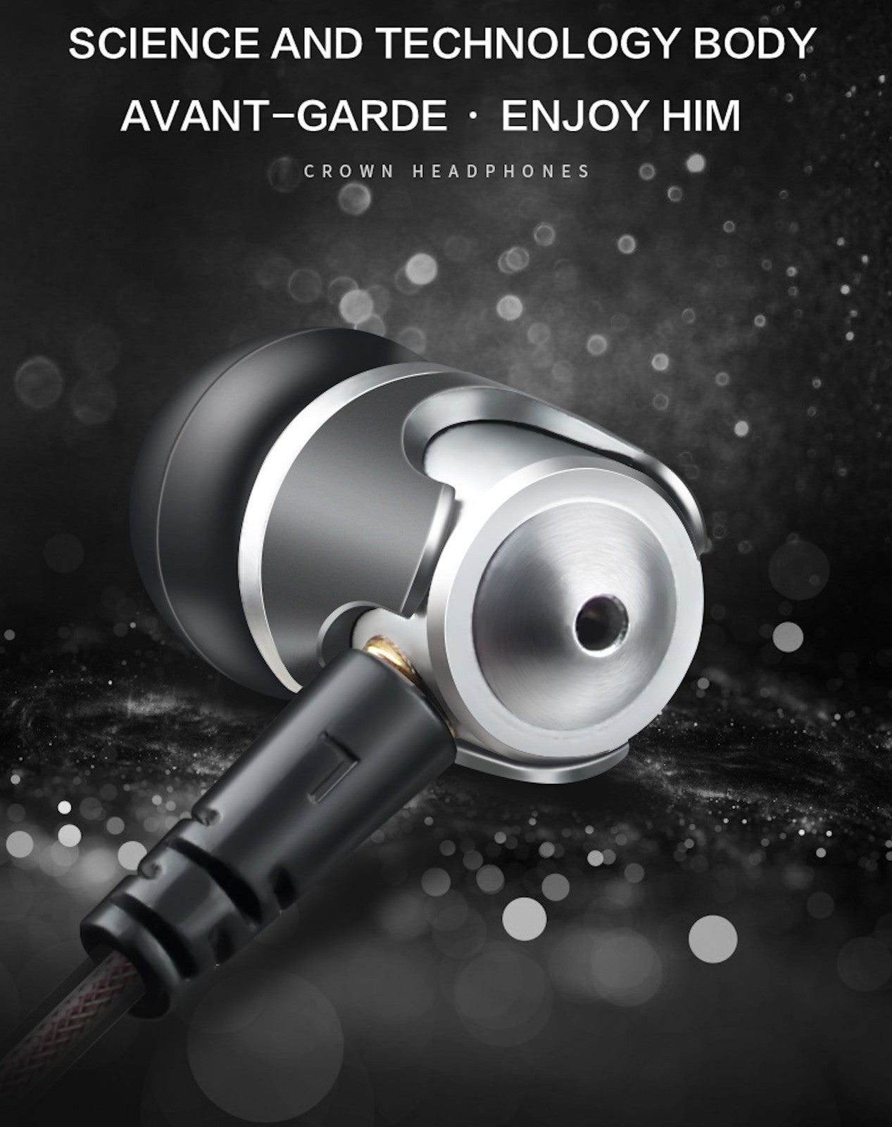 Super Bass High-End In Ear Kopfhörer QKZ DM4 Silber Ohrhörer austauschbare Kabel