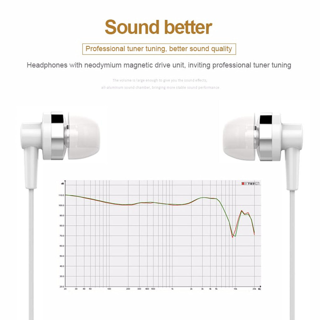 Weißes Langsdom JD89 In-Ear-Headset