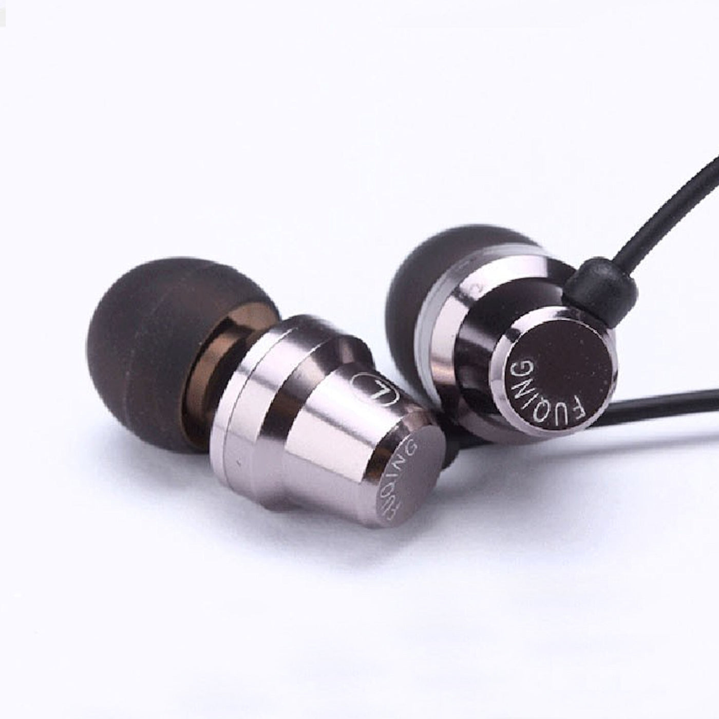Mega Bass In-Ear Kopfhörer Headset MX1 in PU-Hardcase gunmetal-schwarz