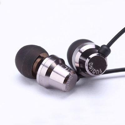 Mega Bass In-Ear Kopfhörer Headset MX1 in PU-Hardcase gunmetal-schwarz