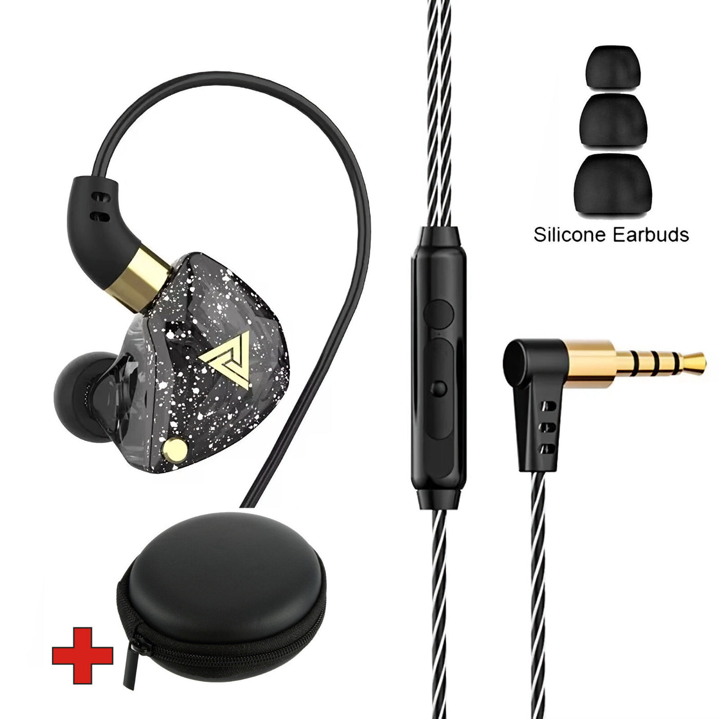 Premium Headset Kopfhörer QKZ SK8 HiFi In-Ear-Headset Ohrhörer + Hardcase