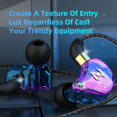 Super Bass Headset Kopfhörer QKZ Zen In-Ear Ohrhörer Full Bass Subwoofer Schwarz