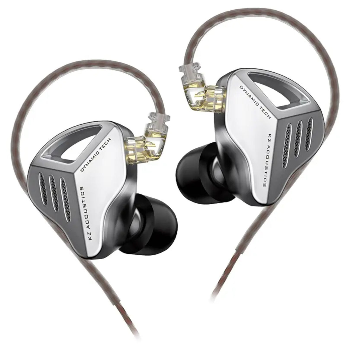 Silberne KZ ZVX High-End In-Ear-Kopfhörer aus Metall