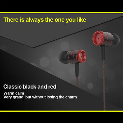 High-End Headset Kopfhörer KZ ED1HS Schwarz Rot In-Ear in PU Hardcase - Bass