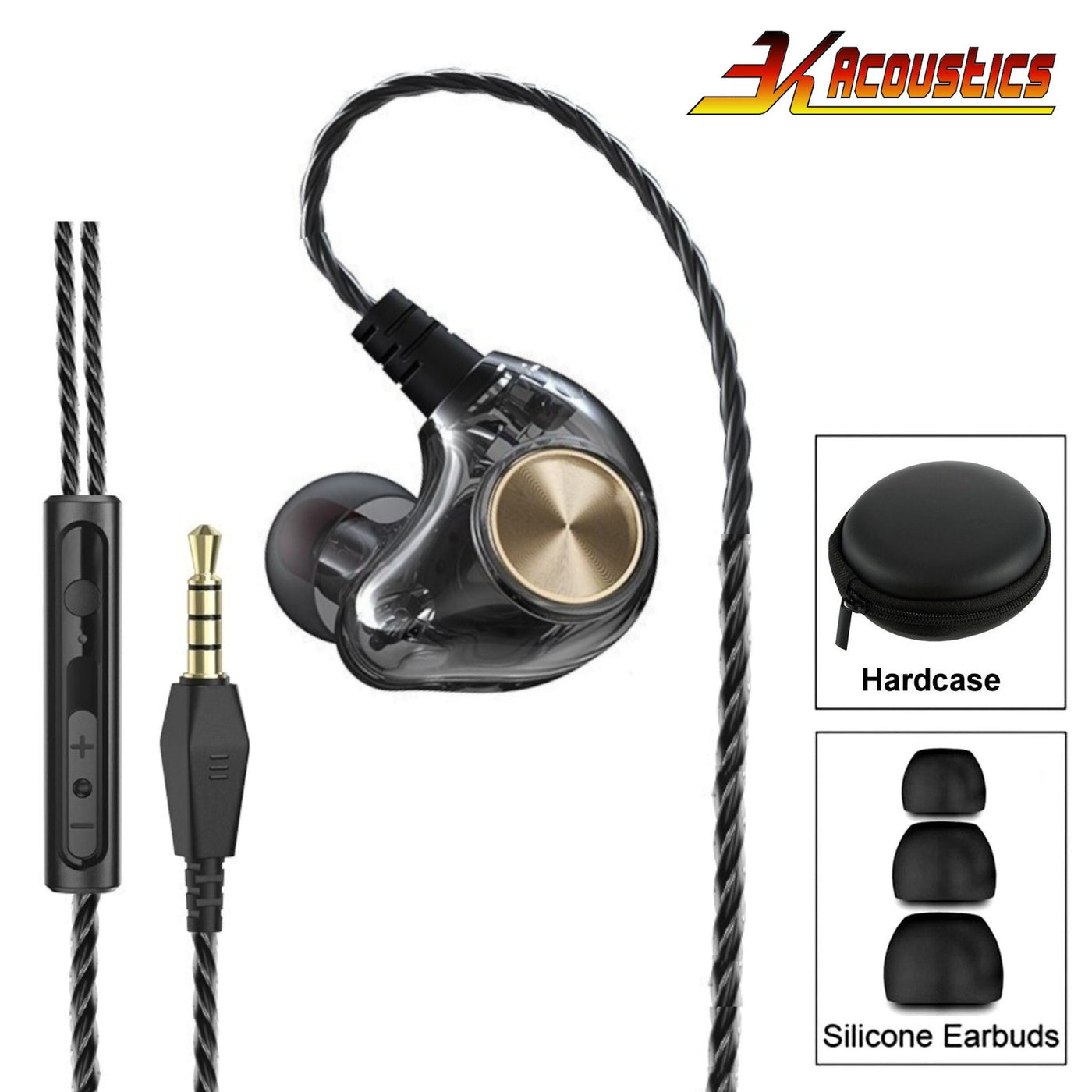 Original 3K K1 HD Professional HiFi Kopfhörer Headset Premium In-Ear