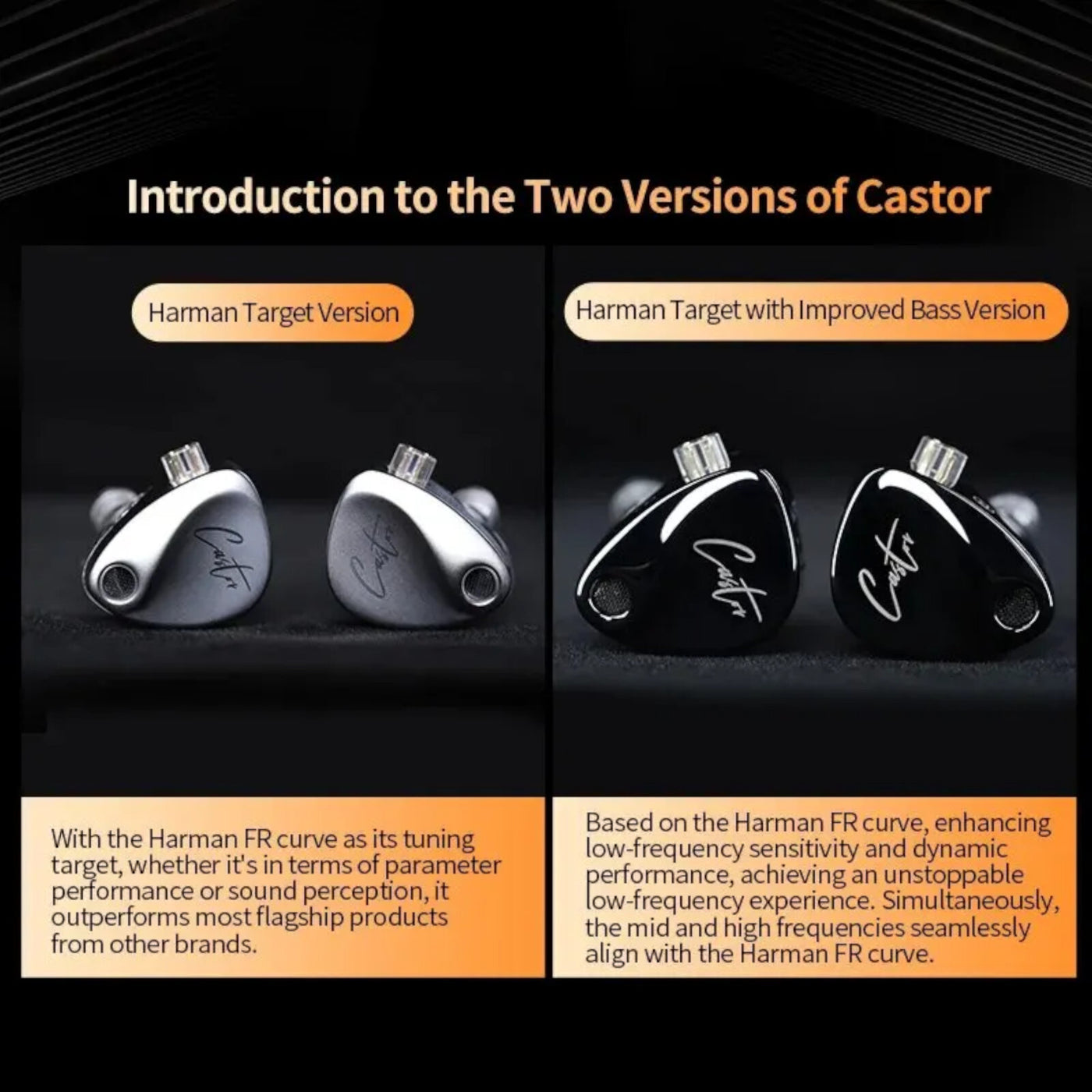 KZ Castor Premium High-End Professional In-Ear Kopfhörer Einstellbarer Bass