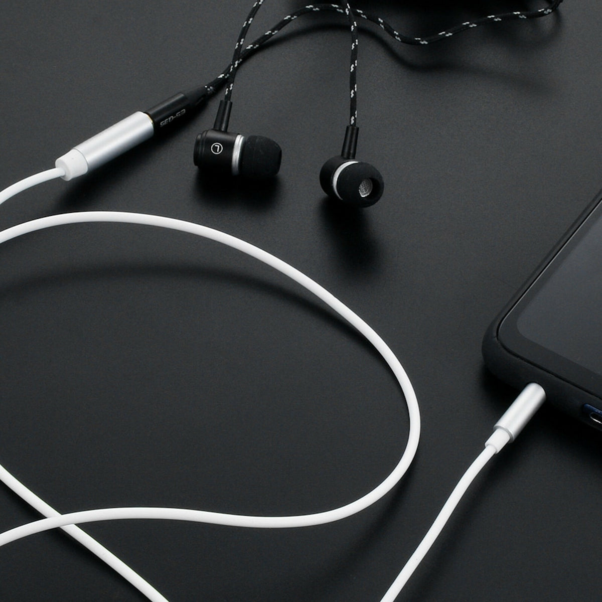Weiße 1 m 4-polige Headset-Verlängerung