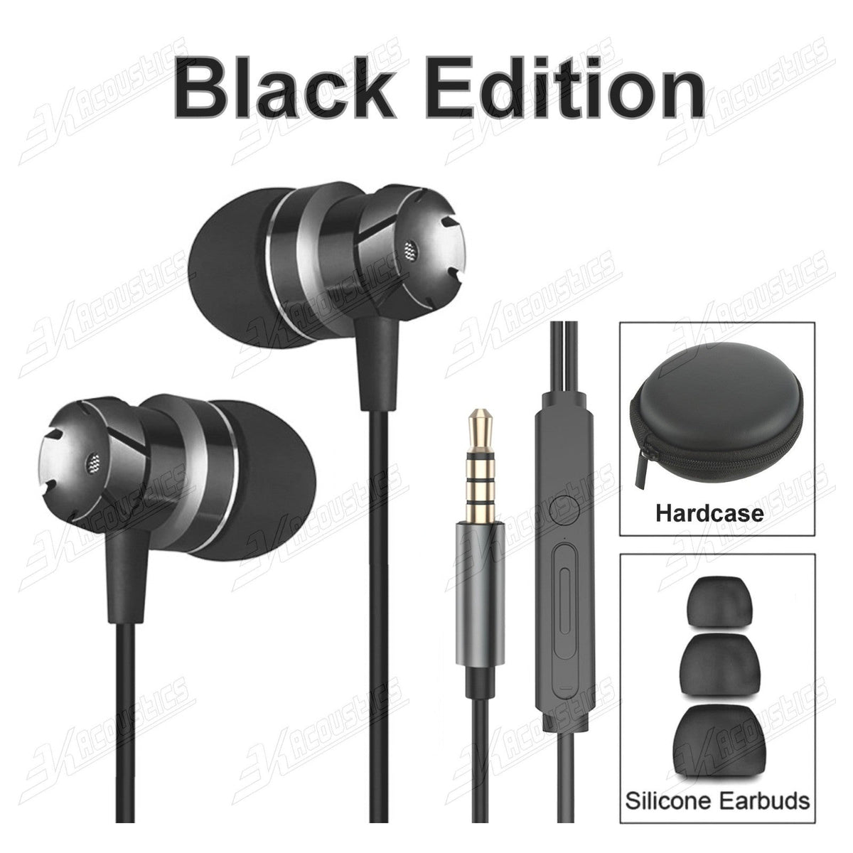 Super Bass Turbine Metall Kopfhörer In-Ear Headset Ohrhörer mit Mikrofon +Tasche