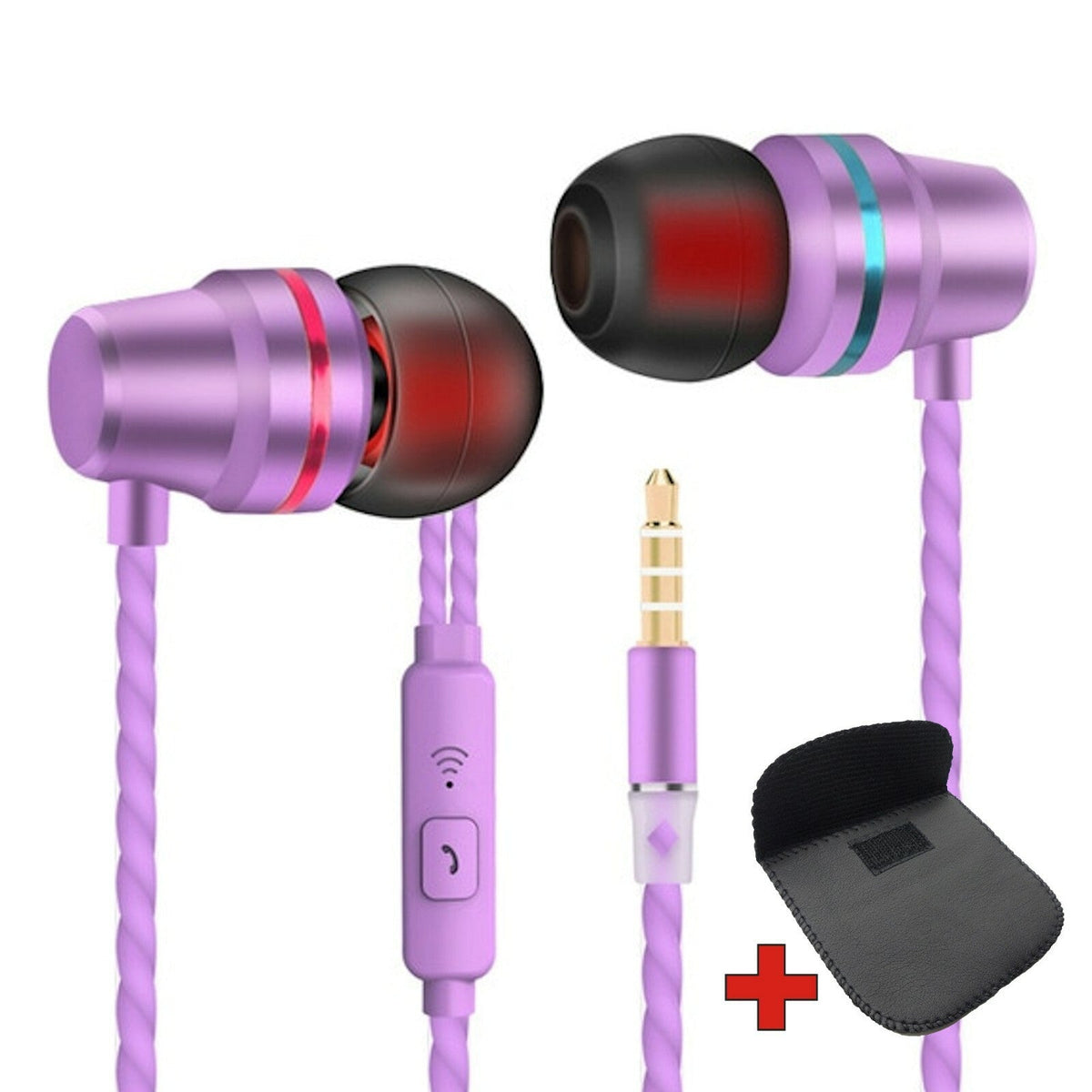 Super Bass In-Ear Kopfhörer Ohrhörer V1 Headset Earphone Headphone + PU-Tasche