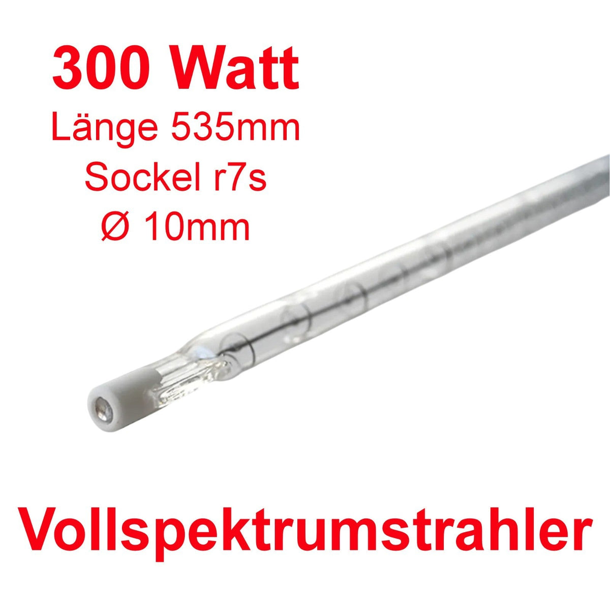 R7s Vollspektrum-Infrarotstrahler 535 mm 300 W