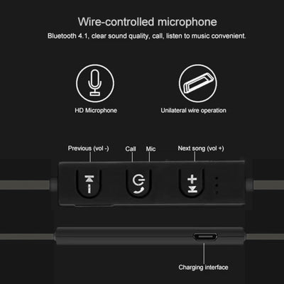 Sport In Ear Bluetooth Headset Ohrbügel Kopfhörer Wireless Bass OB-01 Schwarz