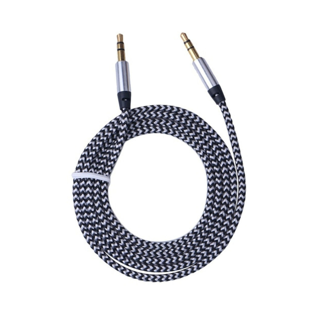1 m Nylon AUX-Kabel mit 3,5-mm-Steckern