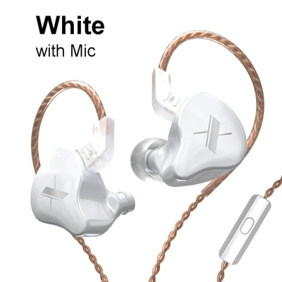 KZ EDX High-End Professional HiFi In-Ear Kopfhörer Headset Schwarz Weiß Kristall