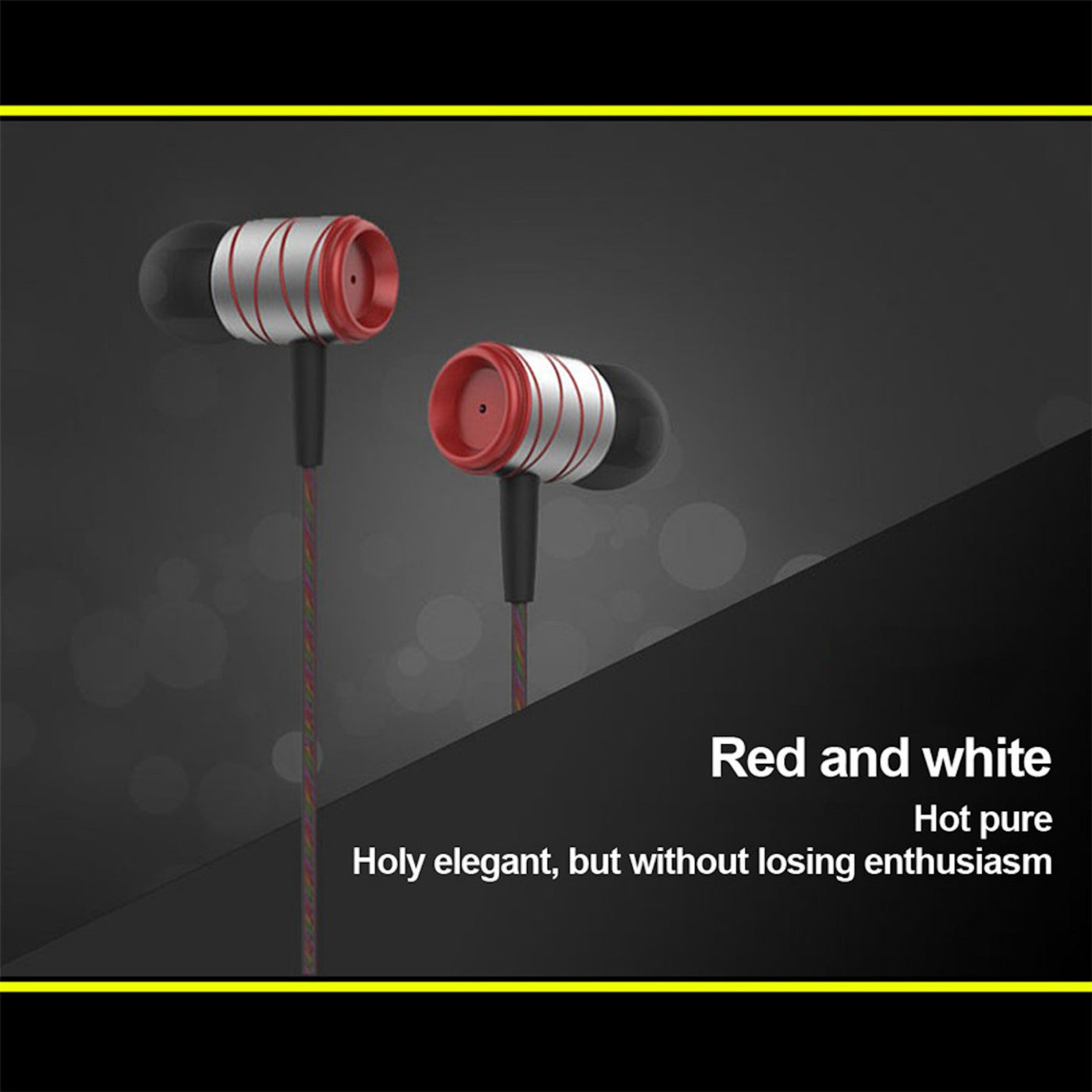 High-End Headset Kopfhörer KZ ED1HS Silber Rot In-Ear in PU Hardcase - Bass
