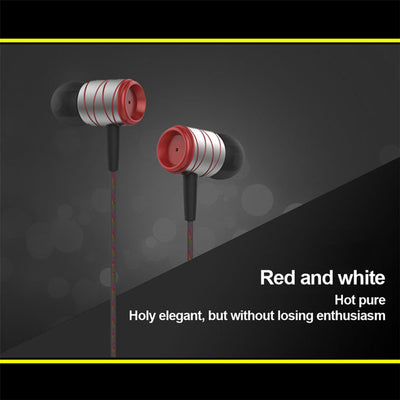 High-End Headset Kopfhörer KZ ED1HS Silber Rot In-Ear in PU Hardcase - Bass