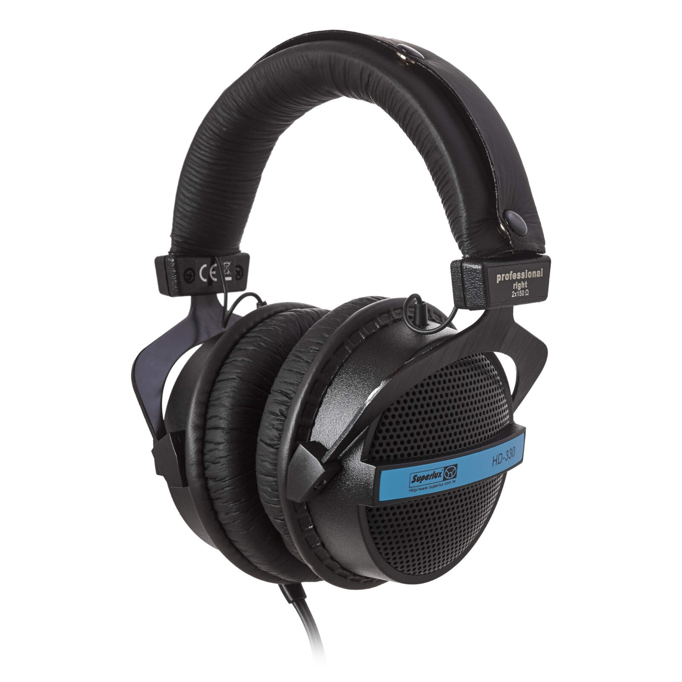 Superlux HD330 Stereo Kopfhörer Schwarz Silber mit Zubehör 6.3 mm Adapter Neu