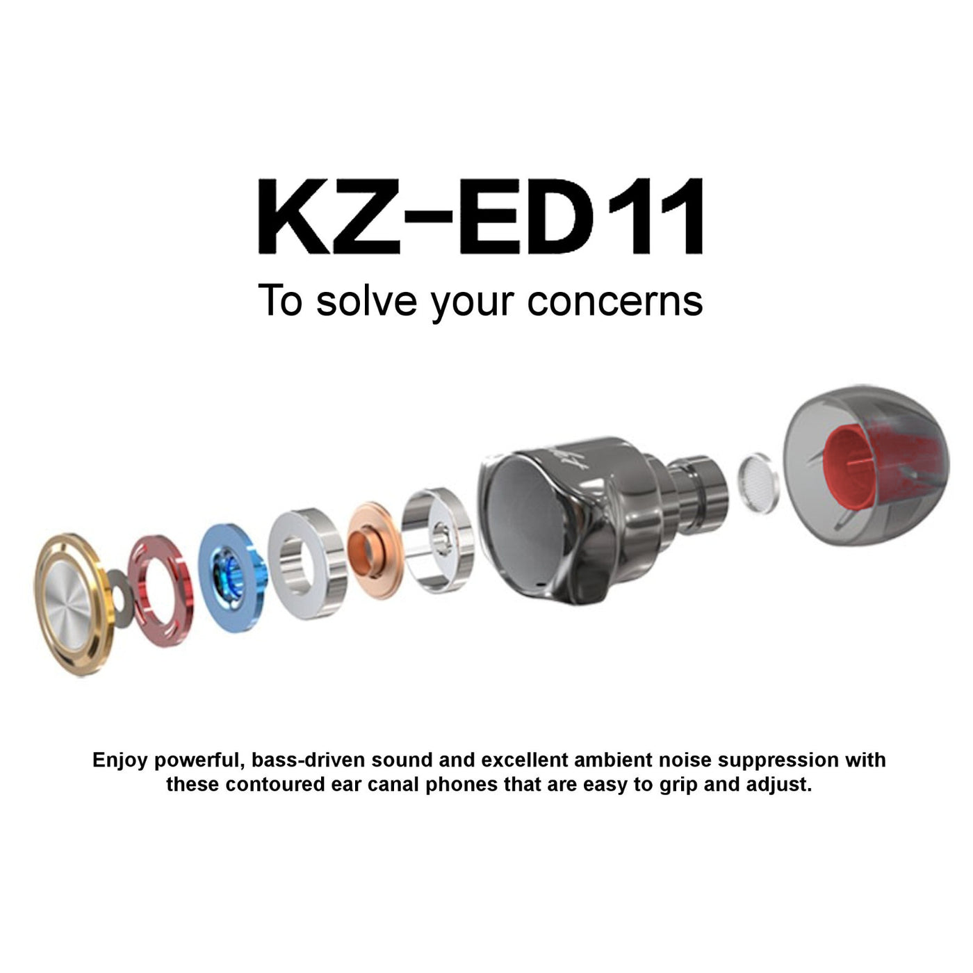 High-End Headset Kopfhörer KZ ED11 HS Professional In-Ear-Headset Ohrhörer