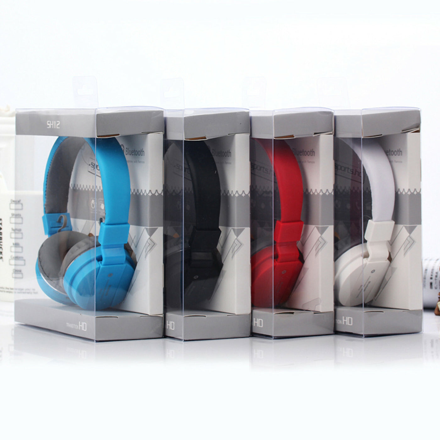 Bluetooth Kopfhörer/Headset SH12 Wireless Headphone TF-Karte 3.5 mm viele Farben