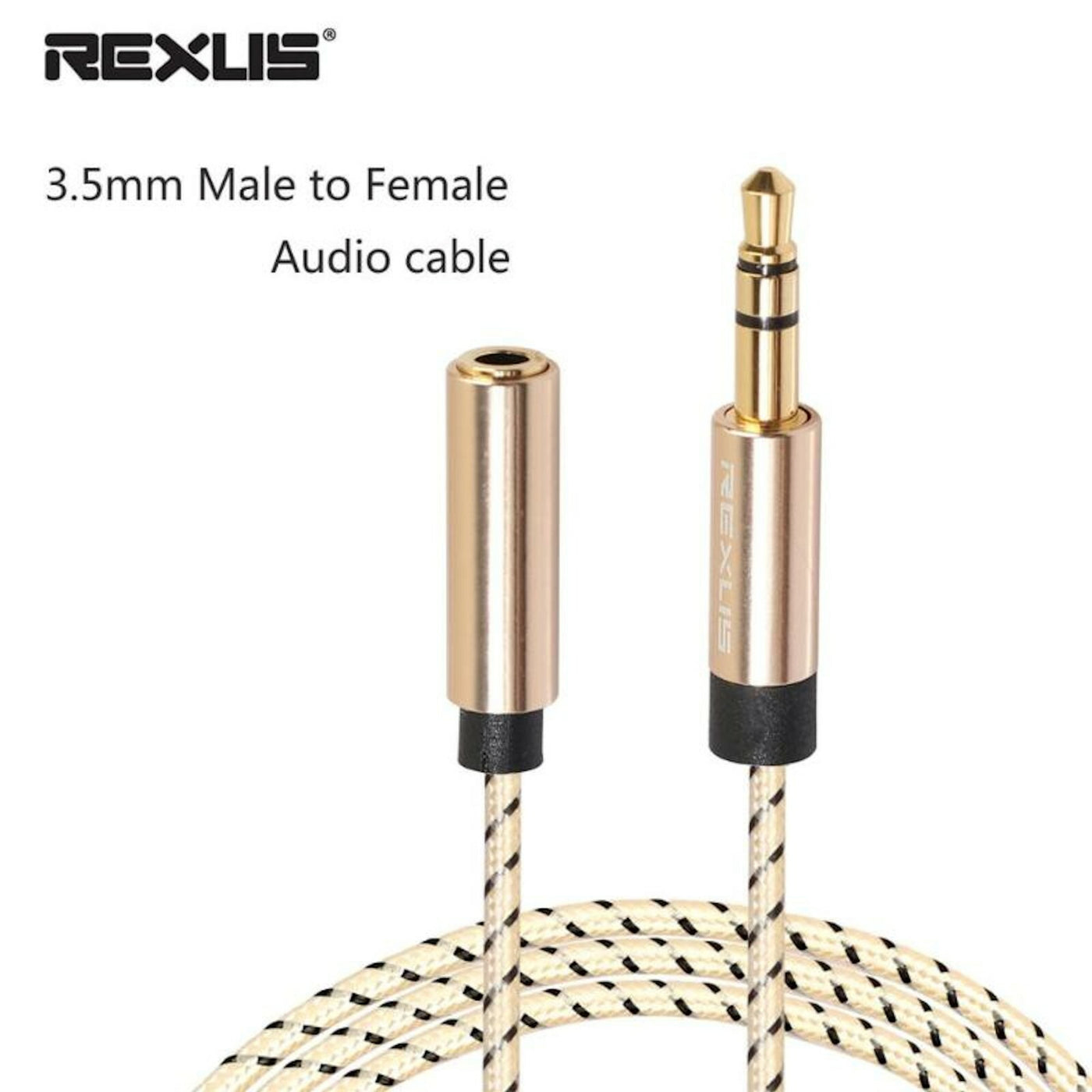 1m Audio Stereo Kopfhörer Verlängerungskabel 3,5mm Klinke Stecker > Buchse Nylon