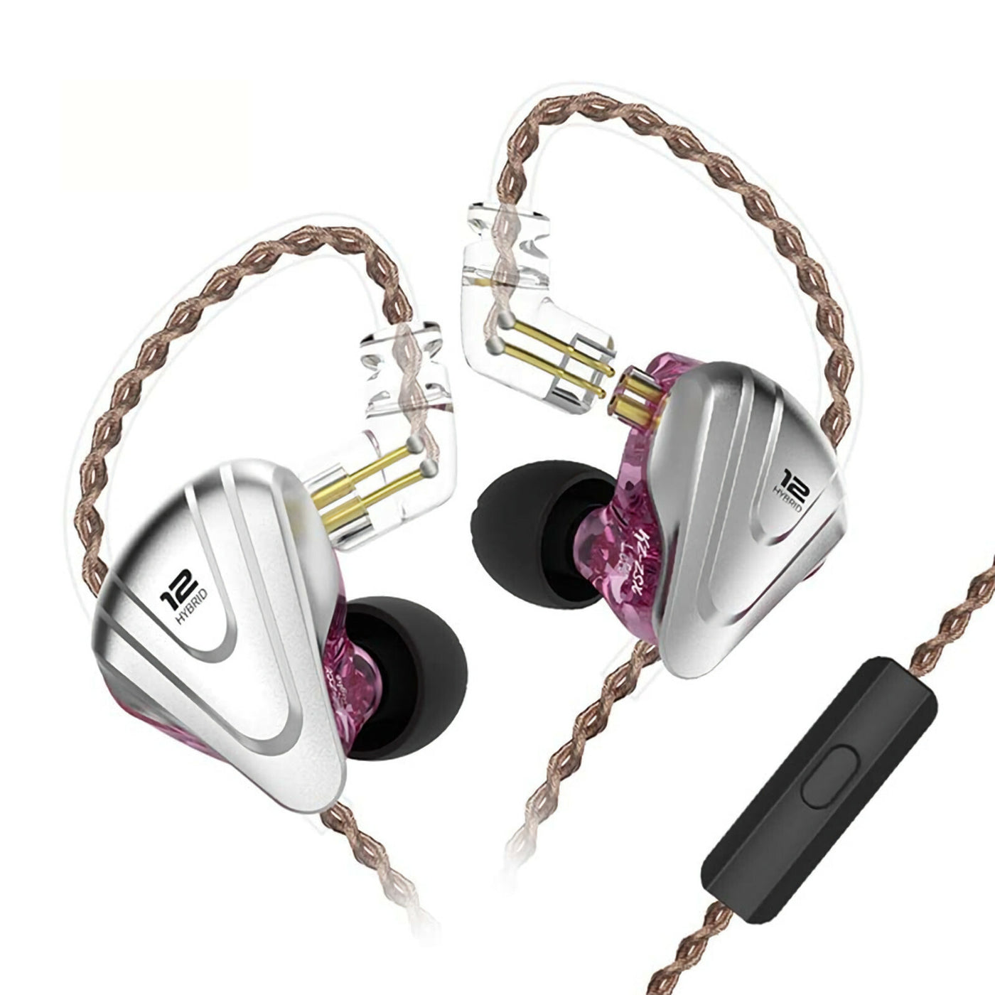 KZ ZSX Premium High-End Pro 12 Treiber HiFi In-Ear Kopfhörer Headset Purple Lila