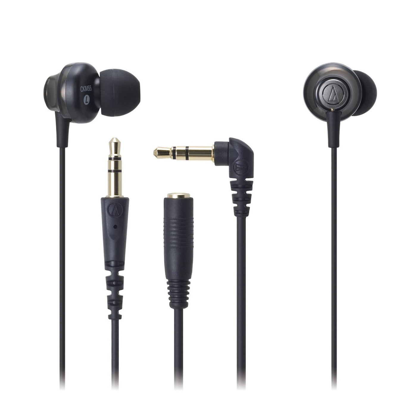 Audio Technica ATH-CKM55 Schwarz Kopfhörer In-Ear Headphone Earphone