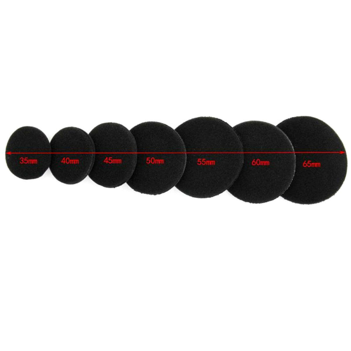 Universelle Schaumstoff-Ohrpolster 30 bis 80 mm