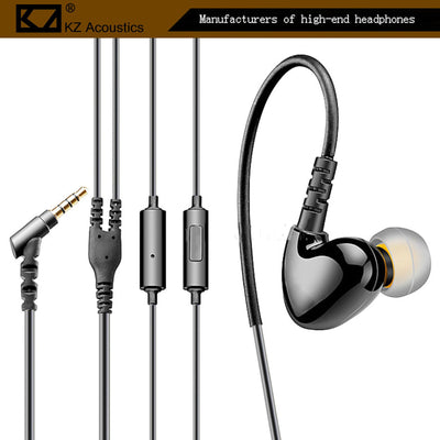 High-End Kopfhörer KZ-S6 Schwarz Pro Sports In-Ear Headphones in PU Hardcase