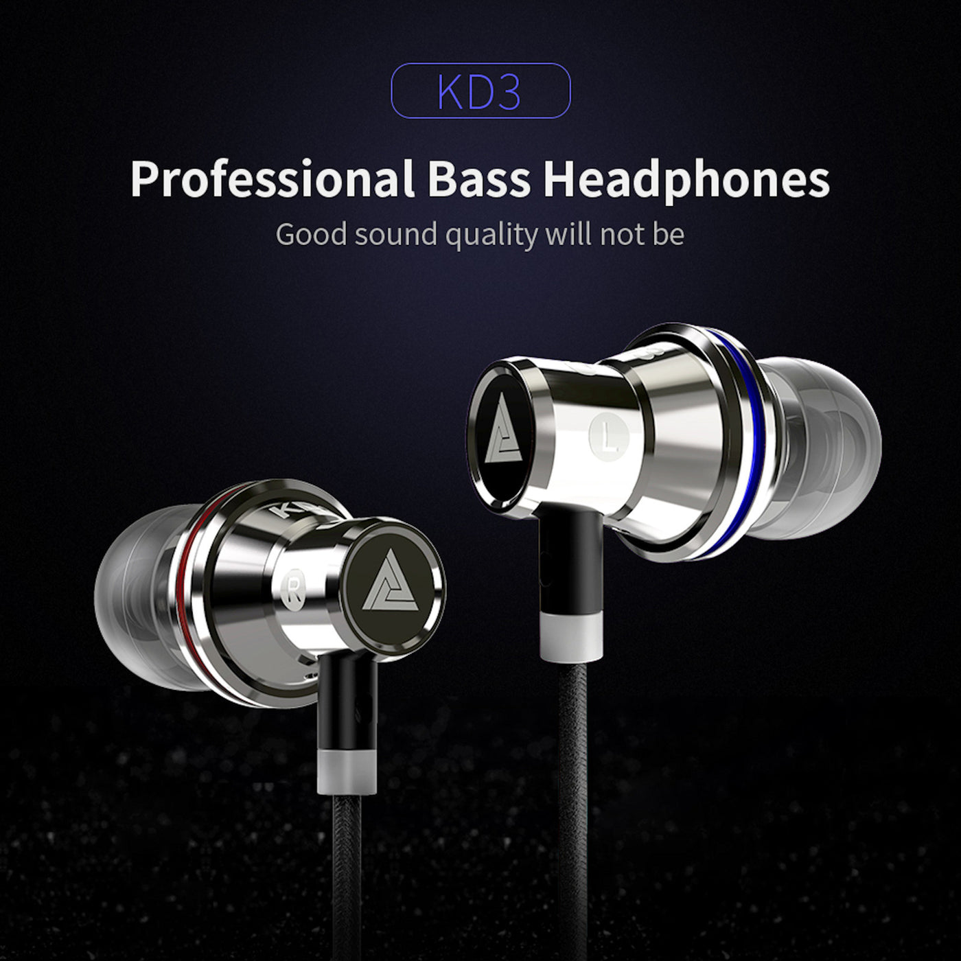 Premium Headset Kopfhörer QKZ-KD3 Pro HiFi In-Ear-Headset Ohrhörer