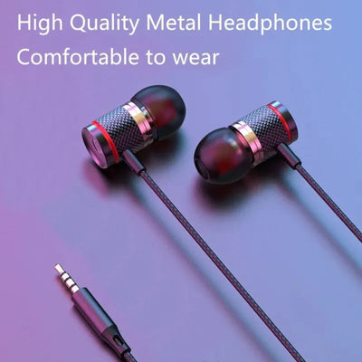 Super Bass In-Ear Kopfhörer 3K D9 HQ Earphone Headphone Bass Gunmetal