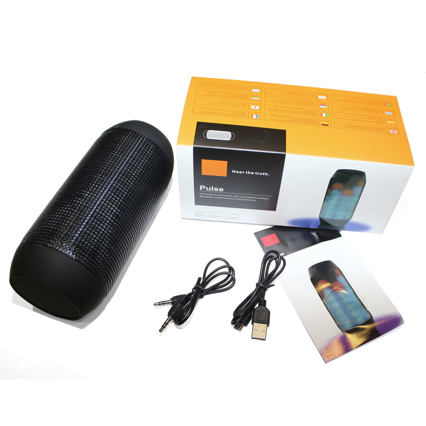 Bluetooth Sound Box SBP Lautsprecher Wireless MP3 SD USB AUX Schwarz Neu