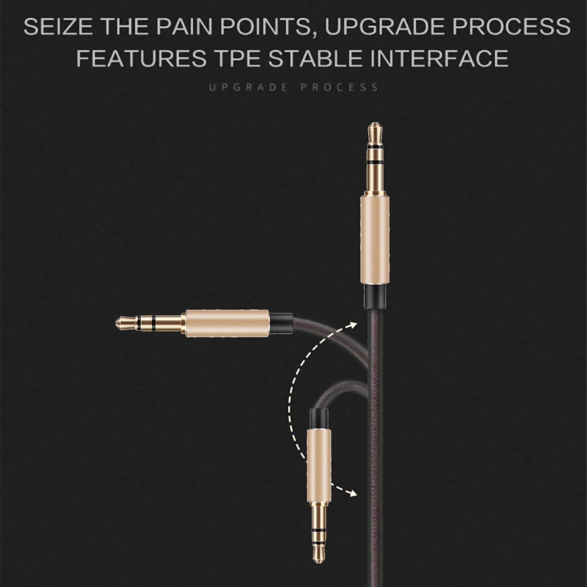 Goldene QKZ DM4 In-Ear-Kopfhörer mit austauschbarem Kabel