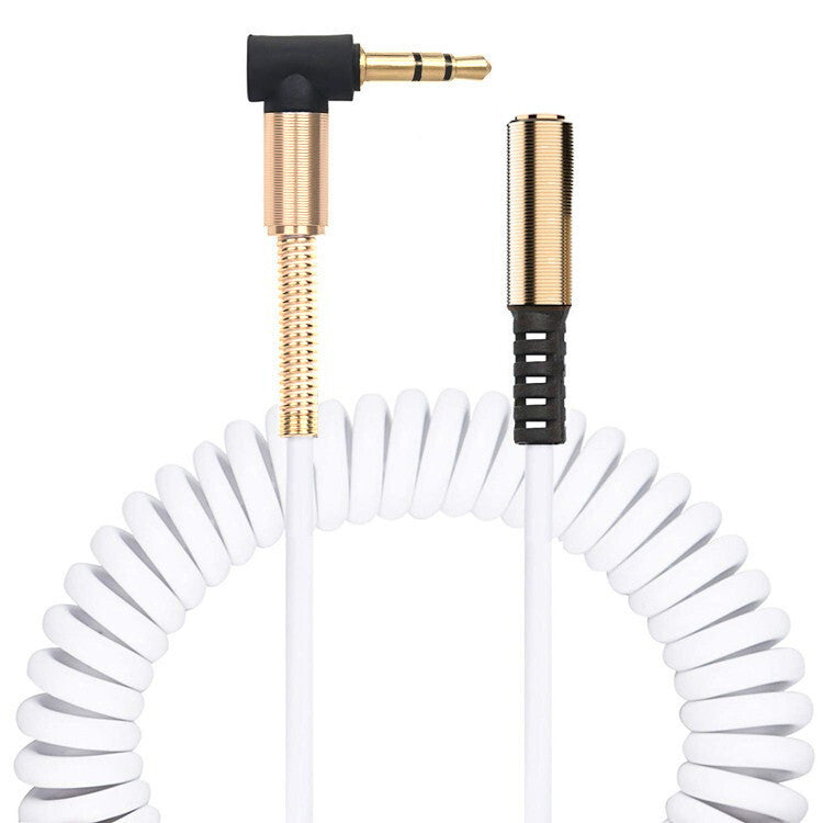Kopfhörer Verlängerungskabel Weiß 0,5 - 1,5m 3,5mm Klinke Winkelstecker   Buchse
