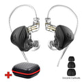 Schwarzes KZ ZEX 3-Treiber In-Ear-Headset