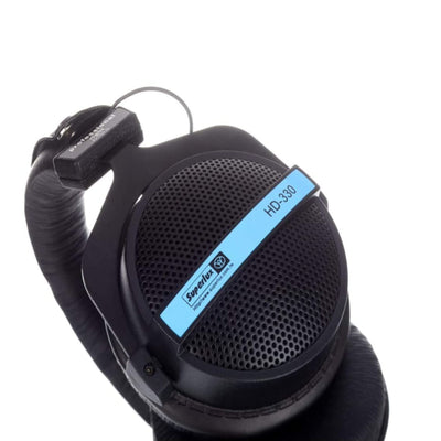 Superlux HD330 Stereo Kopfhörer Schwarz Silber mit Zubehör 6.3 mm Adapter Neu