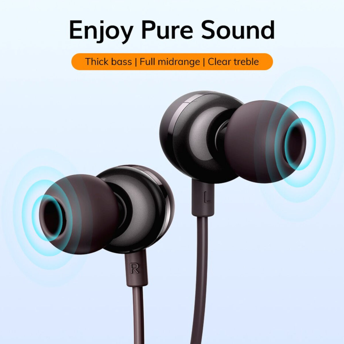 Braunes F36 Metall In-Ear-Headset mit Hardcase