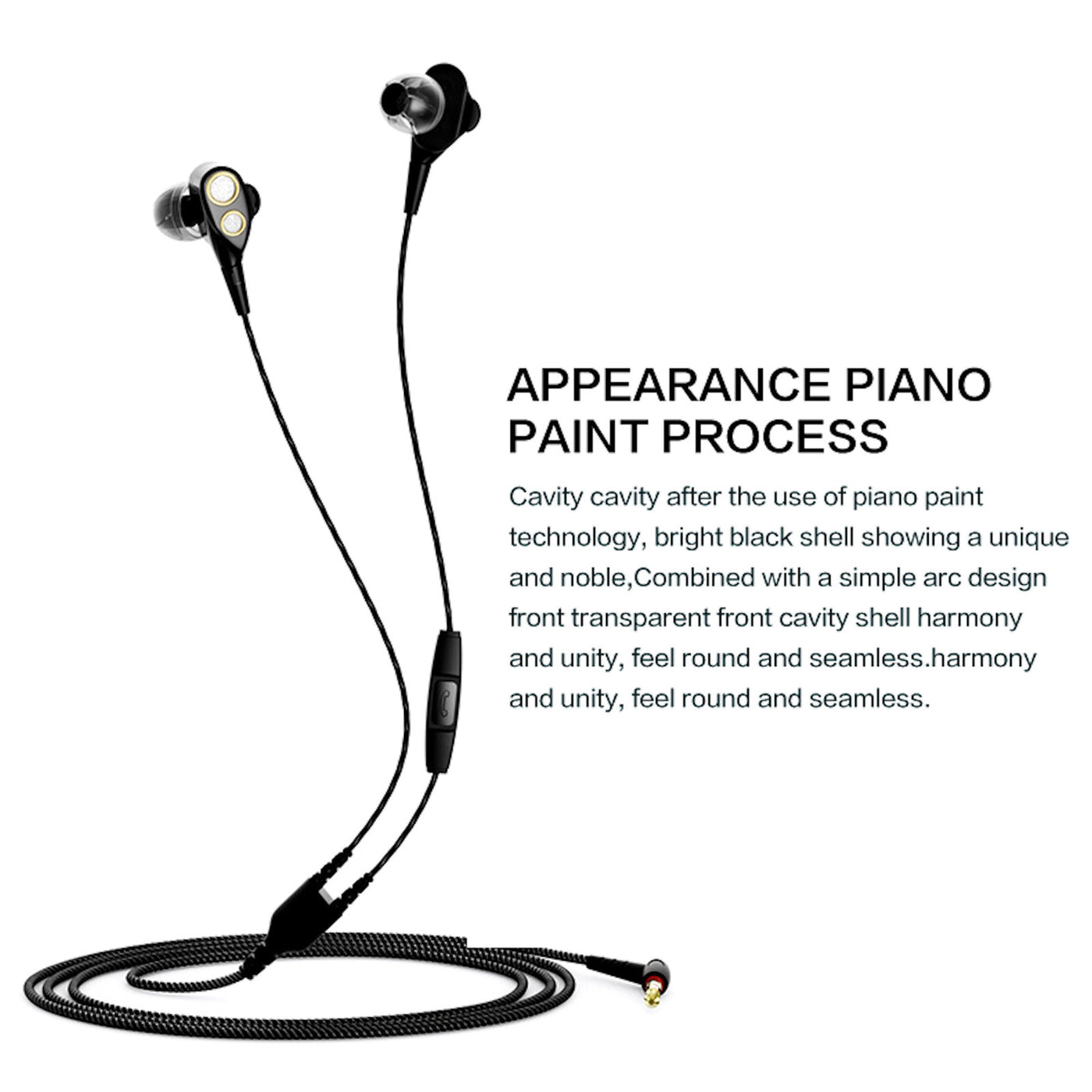 Premium Headset Kopfhörer QKZ-KD4 Dual Treiber In-Ear-Headset Ohrhörer