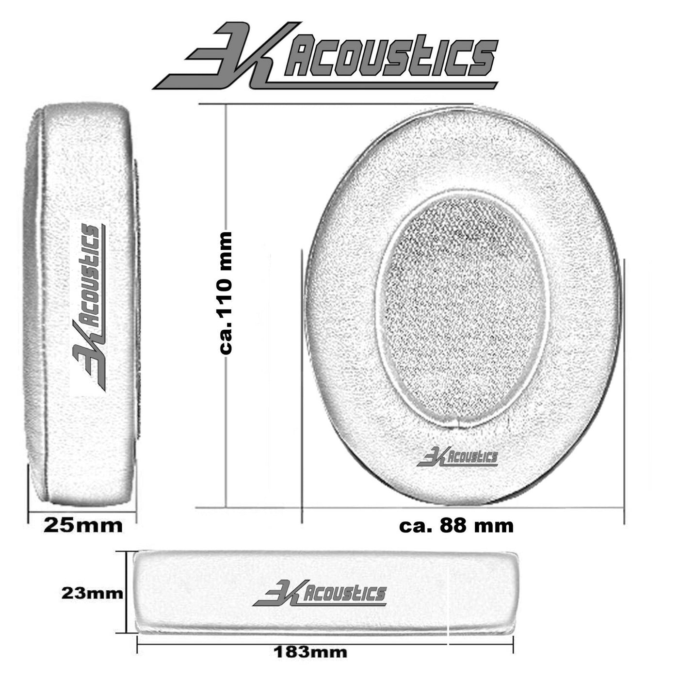 Ohrpolster Kopfband für Sennheiser Kopfhörer HD525, HD535, HD545 II, HD565 II