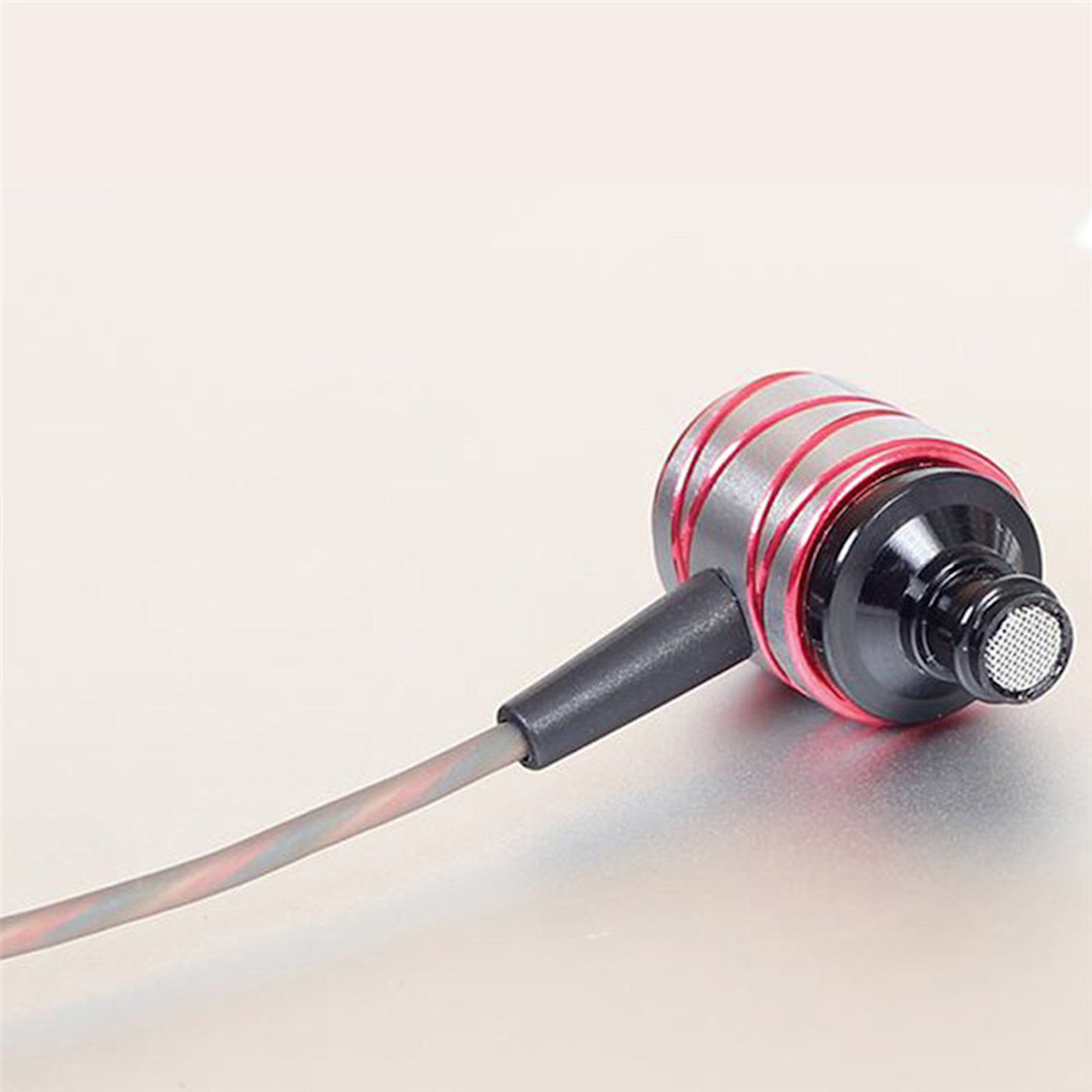High-End Headset Kopfhörer KZ ED1HS Silber Rot In-Ear in PU Hardcase - Bass